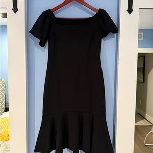 Pinkblush Black Ruffle Hem Mini Dress